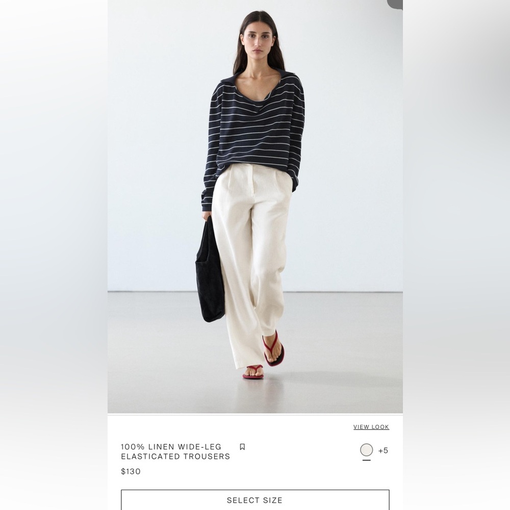 Massimo Dutti 100% linen trousers
